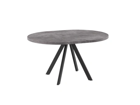 Стол RONDO-110, круглый раздвижной 110(145), ДЫМЧАТАЯ КЕРАМИКА/ЧЕРНЫЙ RONDO 110